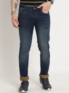 Turtle Men Narrow Tapered Fit Light Fade Clean Look Cotton Stretchable Jeans