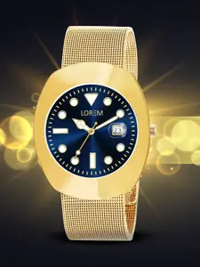 LOREM Men Dial & Stainless Steel Bracelet Style Straps Analogue Watch LR139-A