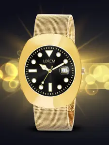 LOREM Men Dial & Stainless Steel Bracelet Style Straps Analogue Watch LR138-A