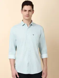 Allen Solly Men Micro Ditsy Printed Spread Collar Cotton Slim Fit Casual Shirt