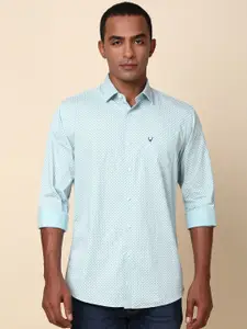 Allen Solly Men Micro Ditsy Printed Spread Collar Slim Fit Pure Cotton Casual Shirt