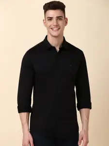 Allen Solly Men Solid Spread Collar Slim Fit Pure Cotton Casual Shirt