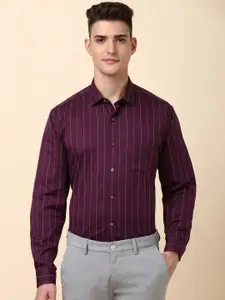 Allen Solly Men Striped Spread Collar Slim Fit Pure Cotton Formal Shirts