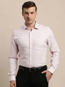 Turtle Men Solid Spread Collar Cotton Classic Slim Fit Formal Shirt