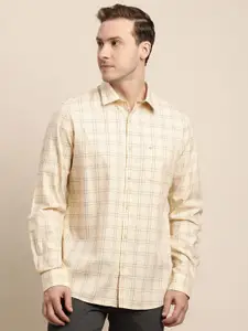 Turtle Men Tartan Checks Spread Collar Pure Cotton Casual Shirt