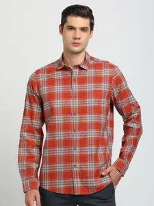 Turtle Men Tartan Checks Spread Collar Casual Shirts