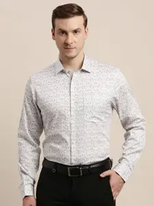 Turtle Men Floral Printed Spread Collar Formal Shirt