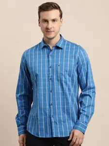 Turtle Men Checked Spread Collar Pure Cotton Casual Shirt