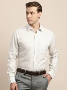 Turtle Men Micro Ditsy Printed Spread Collar Formal Shirt