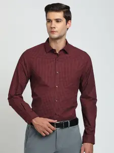 Turtle Men Micro Disty Printed Spread Collar Formal Shirt