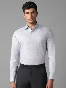Louis Philippe Men Micro Checked Pure Cotton Formal Shirt