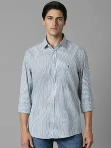 Louis Philippe Sport Men Striped Pure Cotton Slim Fit Casual Shirt