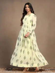 FASHION DREAM Ethnic Motifs Print Maxi Ethnic Dresses