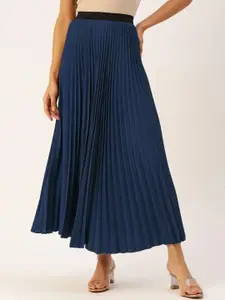 OTABU Pleated A-line Maxi Skirt