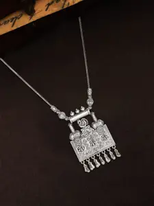 Adwitiya Collection Adwitiya Silver-Plated Oxidized Necklace