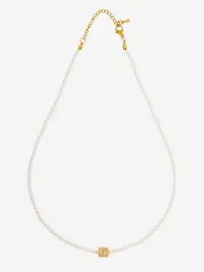 Kushal's Fashion Jewellery Gold Plated Pearl Beaded Necklace