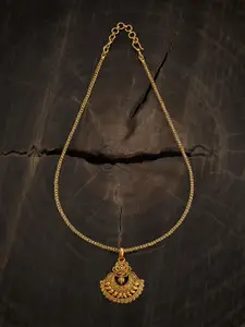 Kushal's Fashion Jewellery Copper Gold-Plated Antique Necklace