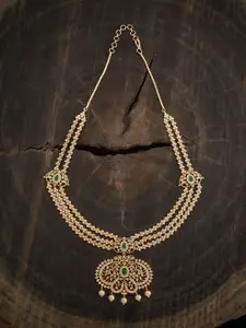 Kushal's Fashion Jewellery Copper Gold-Plated Necklace