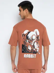 WILD WEST Men Oversized Graphic Printed T Shirt