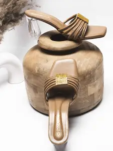 DressBerry Brown Striped Party Block with Bows