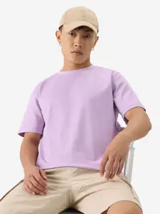 The Souled Store Men Solid Round Neck T-shirt