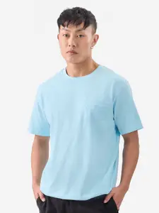 The Souled Store Men Solid Round Neck Pockets T-shirt