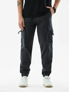 Snitch Men Relaxed Loose Fit Cargo Trousers