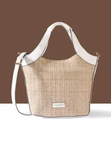 Accessorize Women Textured PU Structured Satchel Handbags