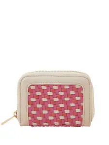Accessorize Women Woven Design Zip Around Wallet