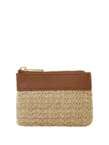 Accessorize Women Textured Zip Around Wallet