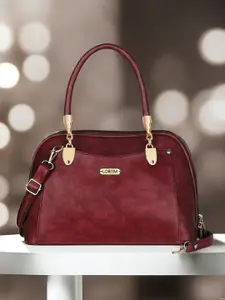 LOREM Women Wine Gorgeous Faux Leather Handbag