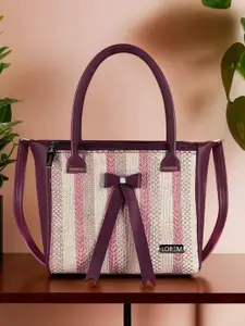 LOREM Women Printed Oversized Bowling Satchel Handbag