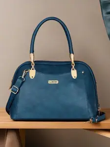LOREM Women Blue Gorgeous Faux Leather Handbag