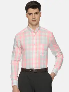 THE FORMAL CLUB Men Gingham Checked Button-Down Collar Formal Shirt