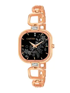 Sandy D Carter Wome Dial & Stainless Steel Straps Analogue Watch Sandy D Carter-218-BK