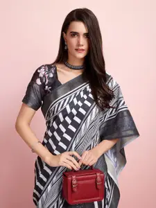 Rekha Maniyar Striped Sequinned Saree