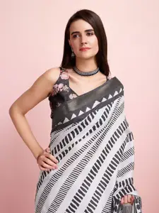 Rekha Maniyar Sequinned Printed  Saree