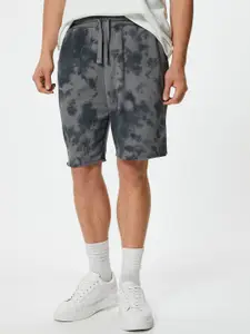 Koton Men Abstract Printed Mid-Rise Cotton Shorts