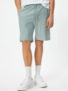Koton Men Self Design Mid-Rise Cotton Casual Shorts