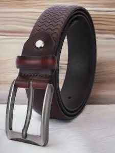 The Roadster Lifestyle Co. Men Textured Tang Closure Belt