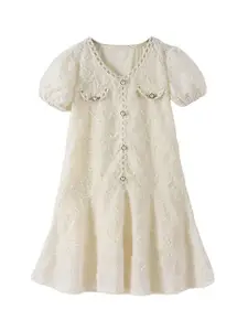 StyleCast x Revolte Puff Sleeve A-Line Dress