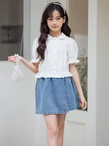 StyleCast x Revolte Girls Pure Cotton Top with Skirt