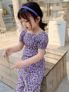 StyleCast x Revolte Girls Printed Square Neck Pure Cotton Top With Trouser