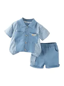 StyleCast x Revolte Boys Striped Shirt With Short