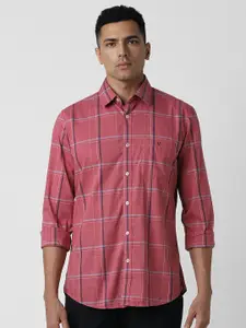 Van Heusen Sport Men Slim Fit Windowpane Checks Pure Cotton Casual Shirt