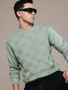 The Roadster Lifestyle Co. Acrylic Self-Checked Pullover