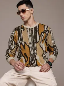 Roadster The Lifestyle Co. Acrylic Abstract Self Design Pullover