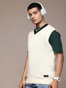 The Roadster Lifestyle Co. V-Neck Acrylic Sweater Vest