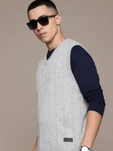 The Roadster Lifestyle Co. Self-Striped Sweater Vest