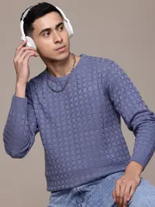 The Roadster Lifestyle Co. Geometric Self-Design Pullover